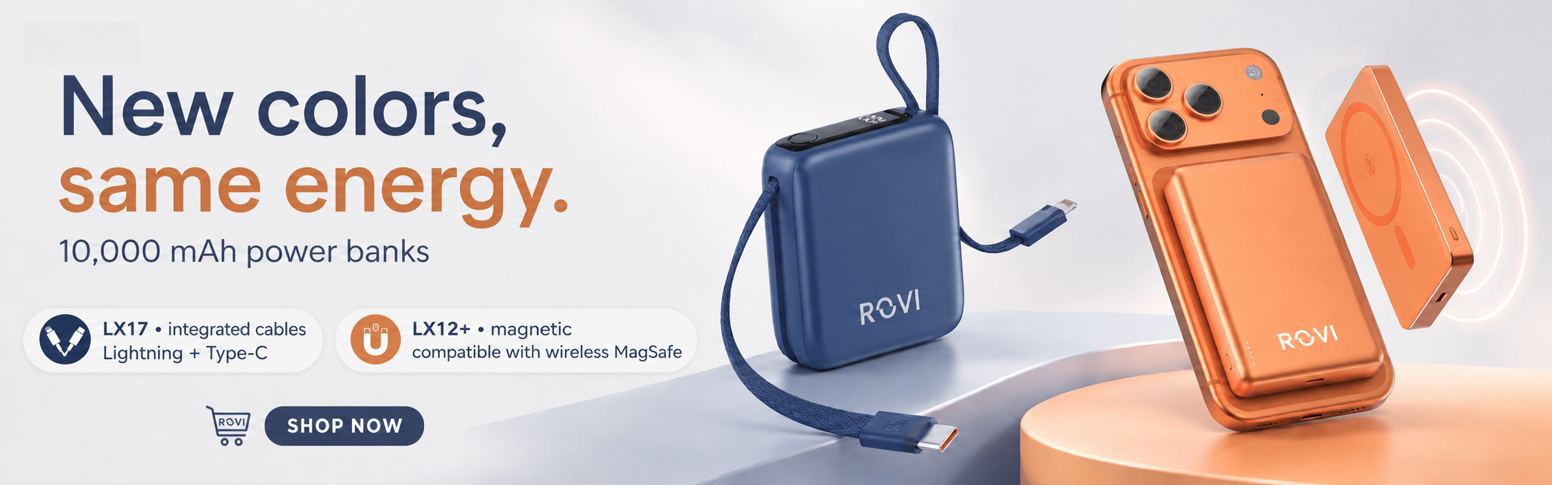 orange and blue 10000 mah power banks